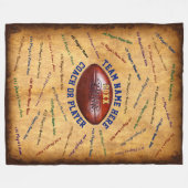 すべての選手、サッカーパーソナライズされたコーチのギフト フリースブランケット (正面(横))