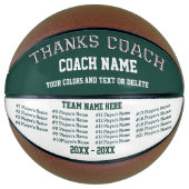 すべての選手、バスケットボールのコーチのギフトのチームカラー バスケットボール (正面)