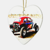 すべての部門の赤く白くおよび青のbajaの虫 セラミックオーナメント (左)