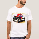 すべての部門の赤く白くおよび青のbajaの虫 tシャツ (正面)