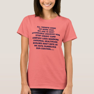 すべての部隊HOMENO MORE WARWE IN DEBTAFFORDA... Tシャツ
