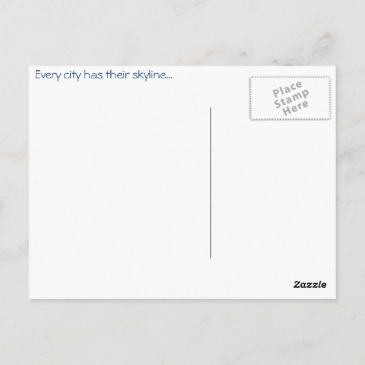 すべての都市がスカイライン…フィラデルフィア ポストカード (裏面)