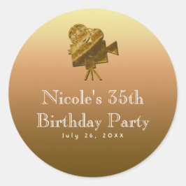 すべての金ゴールドシネマ&スターズハリウッドパーティーの好意 ラウンドシール