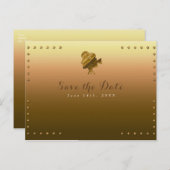 すべての金ゴールドシネマ&スターズハリウッド日付を保存 案内ポストカード (正面/裏面)