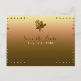 すべての金ゴールドシネマ&スターズハリウッド日付を保存 案内ポストカード