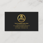 すべての金ゴールド縦線ドライバ 名刺 (裏面)