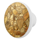 すべての金ゴールド – 小石ボロノイのモザイクN1 セラミックノブ (右)