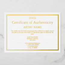 すべての金箔製真偽証書