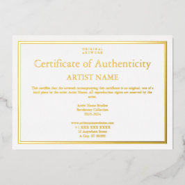 すべての金箔製真偽証書 箔招待状