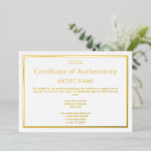 すべての金箔製真偽証書 箔招待状 (立ち正面)