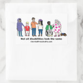 すべての障害が同じ光沢ステッカーに見えるわけではない 長方形シール (バッグ)