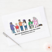 すべての障害が同じ光沢ステッカーに見えるわけではない 長方形シール (封筒)