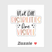 すべての障害が目に見える精神衛生ではない シール (シート)