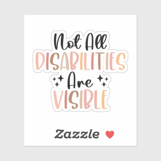 すべての障害が目に見える精神衛生ではない シール (シート)