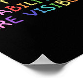 すべての障害が目に見える障害を認識していない ポスター (角)