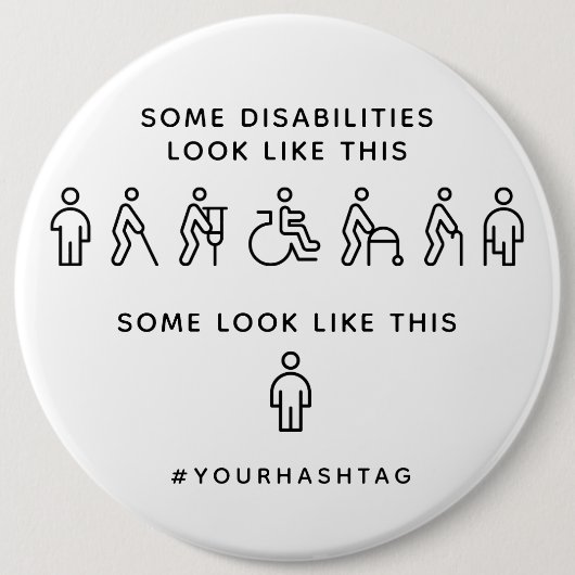 すべての障害が表示されるのハッシュタグカスタムではない 缶バッジ (正面)