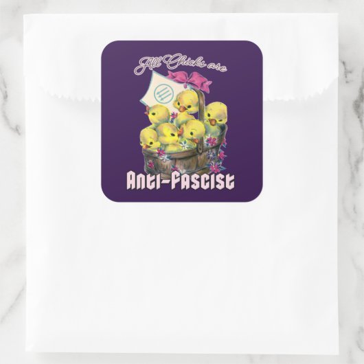 すべての雛はアンチファシストだ スクエアシール (バッグ)