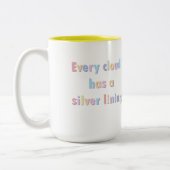 すべての雲は銀の裏地Two-Toneコーヒームー ツートーンマグカップ (左)