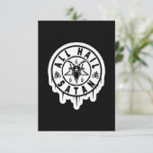 すべての雹サタンヤギのギフトクリスマスギフト 出欠カード (スタンド正面)