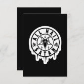 すべての雹サタンヤギのギフトクリスマスギフト 出欠カード (正面/裏面)