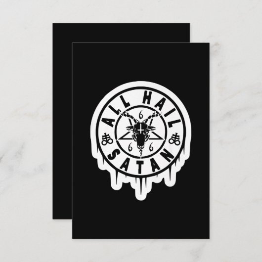 すべての雹サタンヤギのギフトクリスマスギフト 出欠カード (正面/裏面)