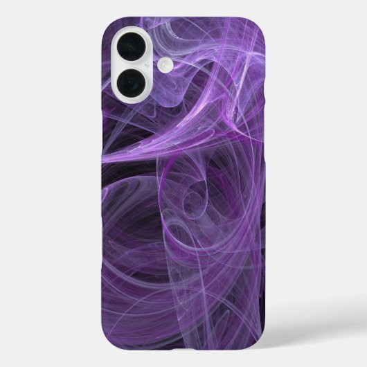 すべての電話ケースに適応 – 紫と黒のフラクタル Case-Mate iPhoneケース (裏面)