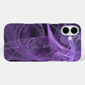 すべての電話ケースに適応 – 紫と黒のフラクタル Case-Mate iPhoneケース (裏面 (横))