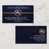 すべての青い水滴金ゴールド給水栓 名刺 (正面/裏面)