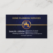 すべての青い水滴金ゴールド給水栓 名刺 (正面)