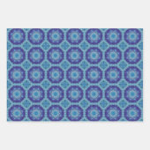 すべての青のシームレスな民族パターンセット1 ラッピングペーパーシート (正面2)