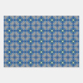 すべての青のシームレスな民族パターンセット4 ラッピングペーパーシート (正面2)