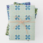 すべての青のシームレスな民族パターンセット5 ラッピングペーパーシート (インサイチュ)