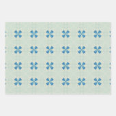 すべての青のシームレスな民族パターンセット5 ラッピングペーパーシート (正面)