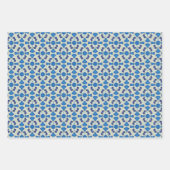 すべての青のシームレスな民族パターンセット7 ラッピングペーパーシート (正面3)