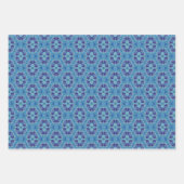 すべての青のシームレスな民族パターンセット7 ラッピングペーパーシート (正面2)
