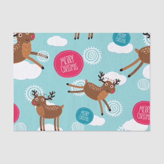 すべての飛んでいるなトナカイの希望メリークリスマス 薄葉紙 (正面)