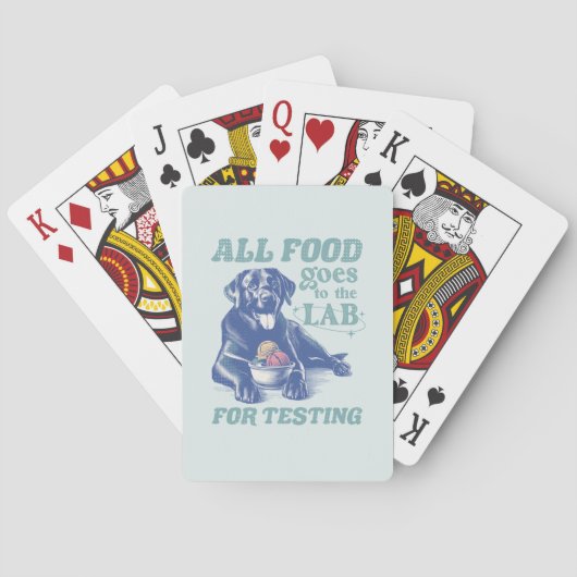 すべての食品がレトロのテストのためにブラックラボに行く トランプ (裏面)