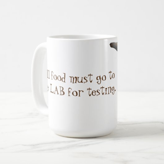 すべての食糧は(黄色い)実験室のコーヒー・マグに行かなければなりません コーヒーマグカップ (正面左)