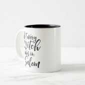 すべての魔女がサレムに住んでいるわけではない |面白いハロウィーン ツートーンマグカップ (正面左)