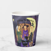 すべての魔女を呼び出すハロウィンパープル 紙コップ (正面)