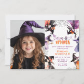 すべての魔女を呼び出すハロウィーン衣装パーティー写真 招待状 (正面)