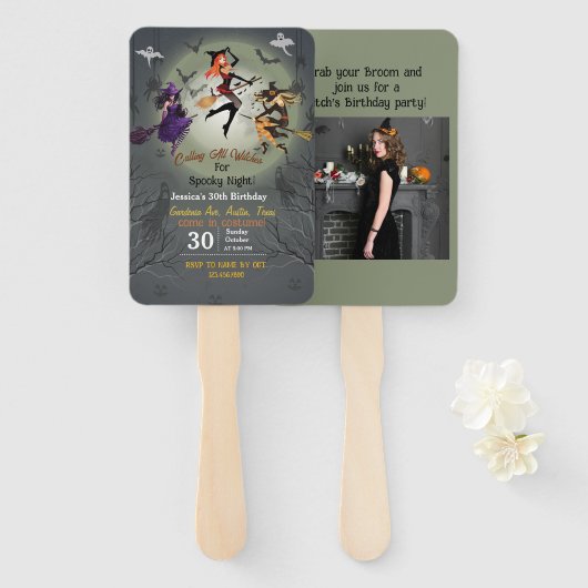 すべての魔女を呼び出すハローウィンパーティ30th誕生日 ハンドファン (正面&裏面)