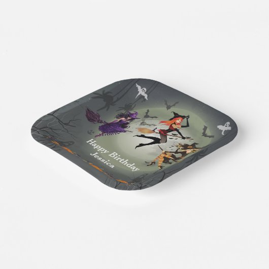 すべての魔女を呼び出すハローウィンパーティ30th誕生日 ペーパープレート (傾斜あり)