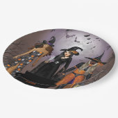 すべての魔女を呼び出すハローウィンパーティ30th誕生日 ペーパープレート (アングル)