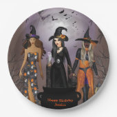 すべての魔女を呼び出すハローウィンパーティ30th誕生日 ペーパープレート (正面)