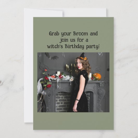 すべての魔女を呼び出すハローウィンパーティ30th誕生日 招待状 (裏面)