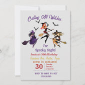 すべての魔女を呼び出すハローウィンパーティ30th誕生日 招待状 (正面)