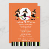 すべての魔法使いをハロウィンの招待状と電話します 招待状 (正面/裏面)