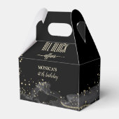 すべての黒い浮気の誕生日パーティーのミニマエレガントリスト フェイバーボックス (裏面サイド)