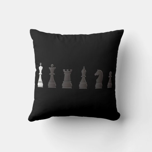 すべての黒い1つの白、駒 クッション (裏面)